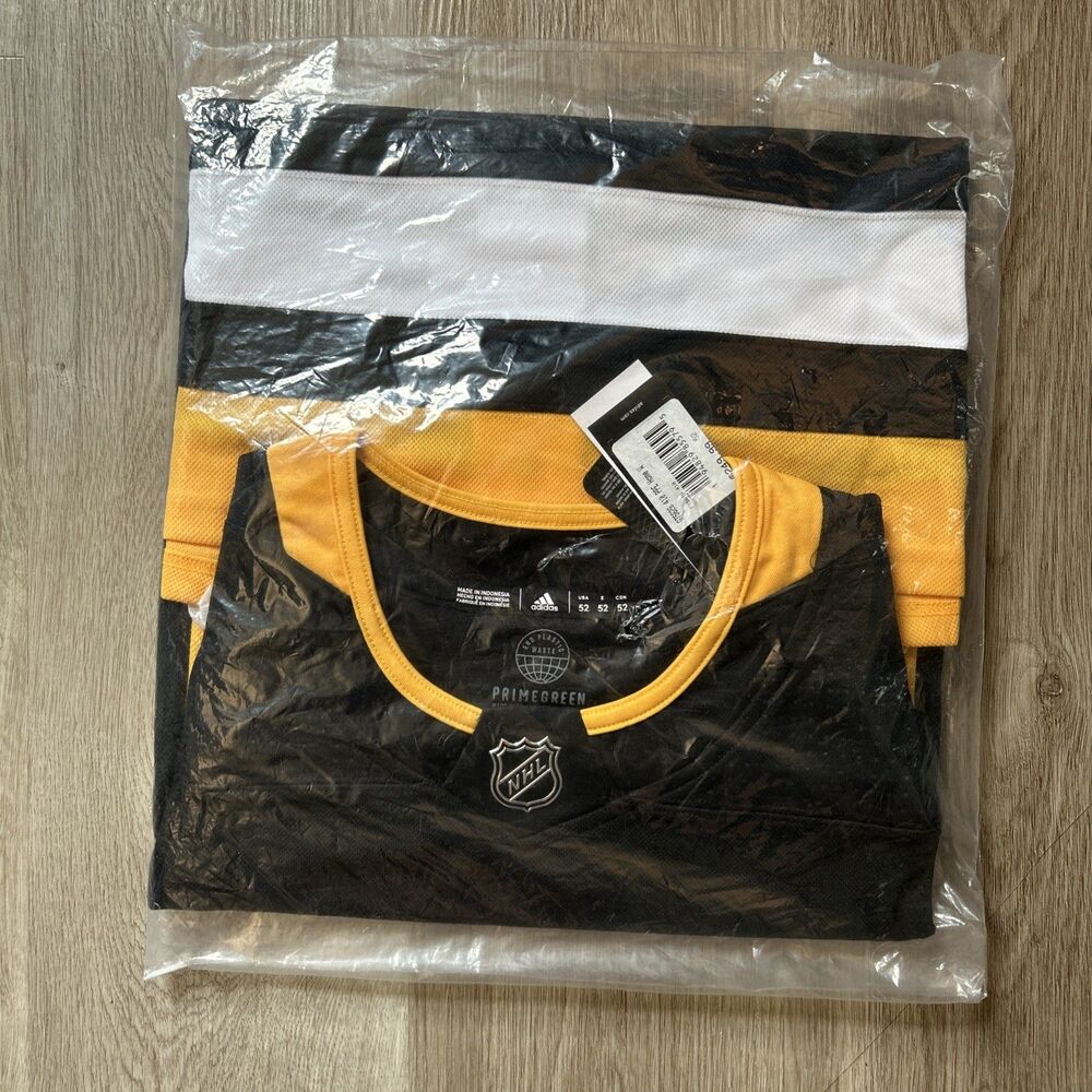 Adidas NHL Pittsburgh Penguins Home Primegreen Hockey Jersey Size 52 Black NWT